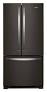 Whirlpool - 22 cu. ft. French Door Refrigerator with Humidity-Controlled Crispers - Black Stainless Steel