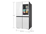Samsung - Bespoke 29 Cu. Ft. 4-Door Flex French Door Smart Refrigerator with AI Family Hub+ and AI Vision Inside - White Glass--6571684