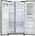 LG - 21.9 Cu. Ft. Side-by-Side Counter-Depth Smart Wi-Fi Enabled Refrigerator - Stainless steel