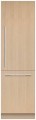 Fisher & Paykel - 24in. 12.1 cu.ft. Bottom-Freezer Built-In Column Refrigerator with Stainless Interior and Internal Ice and Water - Custom Panel Ready