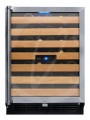 Vinotemp - 50-Bottle Wine Cooler - Black/Stainless-Steel