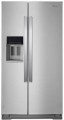 Whirlpool - 36 Cu. Ft. Side-by-Side Counter-Depth Refrigerator with In-Door Ice & Water - Stainless Steel