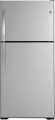 GE - 21.9 Cu. Ft. Garage-Ready Top-Freezer Refrigerator - Stainless steel