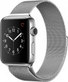 Apple - Apple Watch Series 2 42mm Stainless Steel Case Milanese Loop Band - Stainless Steel