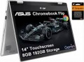 ASUS - Chromebook Flip CX1 14'' FHD 2-in-1 Touchscreen Laptop - Intel Celeron N4500 - 8GB RAM - 128GB Storage - 64GB SD Card - Transparent Silver