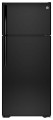 GE - 17.5 Cu. Ft. Frost-Free Top-Freezer Refrigerator - Black