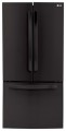 LG - 23.6 Cu. Ft. French Door Refrigerator - Black