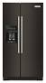 KitchenAid - 19.8 Cu. Ft. Side-by-Side Counter-Depth Refrigerator - Black Stainless Steel--6581156
