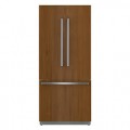 Bosch - Benchmark Series 19.4 Cu. Ft. French Door Built-In Smart Refrigerator - Custom Panel Ready