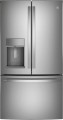 GE - Profile Series 22.1 Cu. Ft. Fingerprint Resistant French-Door Refrigerator with Door In Door and Hands-Free AutoFill - Stainless steel
