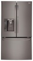LG - 29.6 Cu. Ft. Door-in-Door French Door Refrigerator - Black Stainless Steel