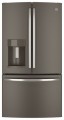 GE - 21.9 Cu. Ft. Counter-Depth French Door Refrigerator with Thru-the-Door Ice and Water - Slate