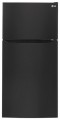 LG - 20.2 Cu. Ft. Top-Freezer Refrigerator - Smooth Black-7465118