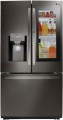 LG - 21.9 Cu. Ft. French Door-in-Door Counter-Depth Refrigerator - PrintProof Black Stainless Steel