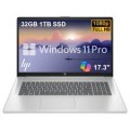 HP - 17 Laptop 17.3 FHD (Intel i7-1355U, 16GB DDR4, 1TB PCIe SSD, Intel UHD, Win 11 Pro) w/USB Hub - Natural Silver