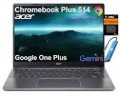 Acer - Chromebook Plus Spin 514 2-in-1 FHD+ Touchscreen Laptop - Intel Core i5-1334U - 8GB RAM - 512GB SSD+256SD - Google AI - 256GB IST SD Card - Gray