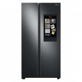 Samsung - 27.3 cu. ft. Side-by-Side Refrigerator with Family Hub™ - Black Stainless Steel