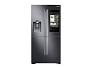 Samsung - 22.1 Cu. Ft. 4-Door Flex French Door Counter-Depth Fingerprint Resistant Refrigerator with Food ShowCase - Black Stainless Steel