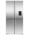 Fisher & Paykel - 36-In 18.9 cu ft Freestanding Quad Door Refrigerator - Stainless Steel