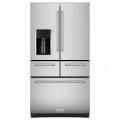 KitchenAid - 27 Cu. Ft. French Door Refrigerator with External Water and Ice Dispenser - Stainless Steel--6581444