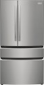 Frigidaire - Gallery 21.5 Cu. Ft. Counter-Depth 4-Door French Door Refrigerator - Stainless steel