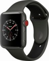 Apple - Apple Watch Edition (GPS + Cellular), 42mm Gray Ceramic Case with Gray/Black Sport Band - Gray Ceramic