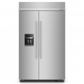 KitchenAid - 29.4 Cu. Ft. Side-by-Side Built-In Refrigerator with Ice and Water Dispenser - Stainless Steel--6512880