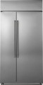 Café - 29.6 Cu. Ft. Side-by-Side Built-In Smart Refrigerator with Upfront Temperature Controls - Stainless Steel