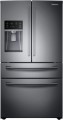 Samsung - 28 cu. ft. 4-Door French Door Refrigerator with Counter Height FlexZone™ Drawer - Fingerprint Resistant Black Stainless Steel