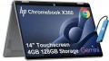 HP - Chromebook x360 14'' FHD+ 2-in-1 Touchscreen Laptop - Intel N150 2025 - 4GB RAM - 128GB SD Card - Google AI - 128GB SD Card - Meteor silver