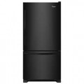 Whirlpool - 22 Cu. Ft. Bottom-Freezer Refrigerator with SpillGuard Glass Shelves - Black Stainless Steel
