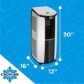 KingHome - 250 Sq. Ft. Portable Air Conditioner - White/Black
