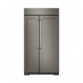 KitchenAid - 30 Cu. Ft. Side-by-Side Built-In Refrigerator - White