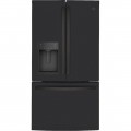 GE - 22.1 Cu. Ft. French Door Counter-Depth Refrigerator -- Black Slate