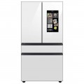 Samsung - BESPOKE 29 cu. ft. 4-Door French Door Smart Refrigerator with Family Hub - White Glass