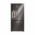 LG - 24.2 Cu. Ft. French Door Refrigerator - Black stainless steel