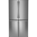 GE - Profile Series 28.4 Cu. Ft. Side-by-Side Refrigerator with Thru-the-Door Ice and Water - Stainless steel