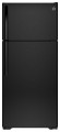GE - 15.6 Cu. Ft. Frost-Free Top-Freezer Refrigerator - Black
