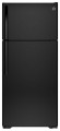 GE - 15.6 Cu. Ft. Frost-Free Top-Freezer Refrigerator - Black