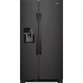 Whirlpool - 24.6 Cu. Ft. Side-by-Side Refrigerator with Water and Ice Dispenser - Black