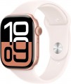 Apple Watch Series 10 (GPS) 46mm Aluminum Case with Light Blush Sport Band - M/L - Rose Gold