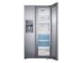 Samsung - 21.5 Cu. Ft. Side-by-Side Counter Depth Fingerprint Resistant Refrigerator with Food ShowCase - Stainless Steel