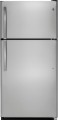 GE - 20.8 Cu. Ft. Top-Freezer Refrigerator - Stainless steel