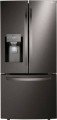 LG - 24.5 Cu. Ft. French Door Refrigerator with Wi-Fi - PrintProof Black Stainless Steel