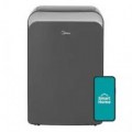 Midea - Smart Portable Air Conditioner, 8,000 BTU (12,000 ASHRAE), 115V, MAP08S1WGR-T, Cools Rooms up to 350 Sq. Ft - Gray