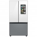 Samsung - 30 cu. ft Bespoke 3-Door French Door Refrigerator with Family Hub - Gray Glass