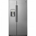 GE - Café Series 22.1 Cu. Ft. Side-by-Side Counter-Depth Refrigerator - Stainless steel