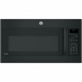 GE - 2.1 Cu. Ft. Over-the-Range Microwave - Black on black