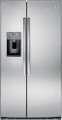 GE - 25.4 Cu. Ft. Side-by-Side Refrigerator with Thru-the-Door Ice and Water - Stainless Steel