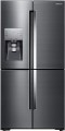 Samsung - ShowCase 22.1 Cu. Ft. 4-Door Flex French Door Counter-Depth Refrigerator - Fingerprint Resistant Black Stainless Steel